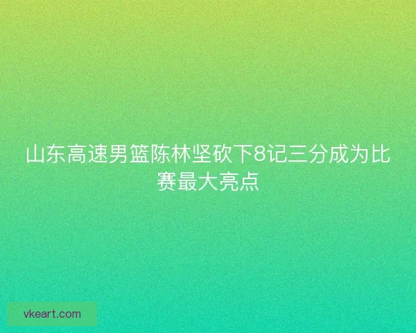 山东高速男篮陈林坚砍下8记三分成为比赛最大亮点