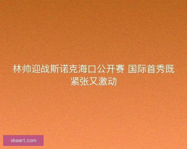 林帅迎战斯诺克海口公开赛 国际首秀既紧张又激动